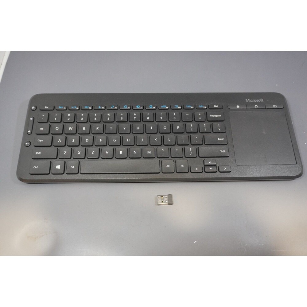 Microsoft All-in-One Media Wireless Keyboard w/ Trackpad Model 1632 + Dongle